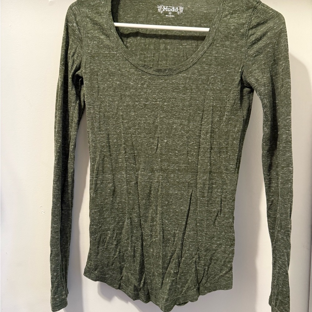 Women's Green Long Sleeve Top